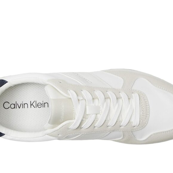 Calvin Klein Men’s Granit Sneakers Shoes White Ivory, Size 11.5 (New)